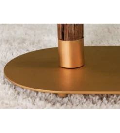 Lampa stojąca WARDROBE 150 cm naturalny z abażurem czarno-złotym