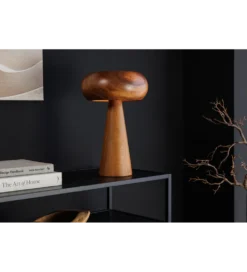 Lampa stołowa ALVA 36 cm drewno akacja