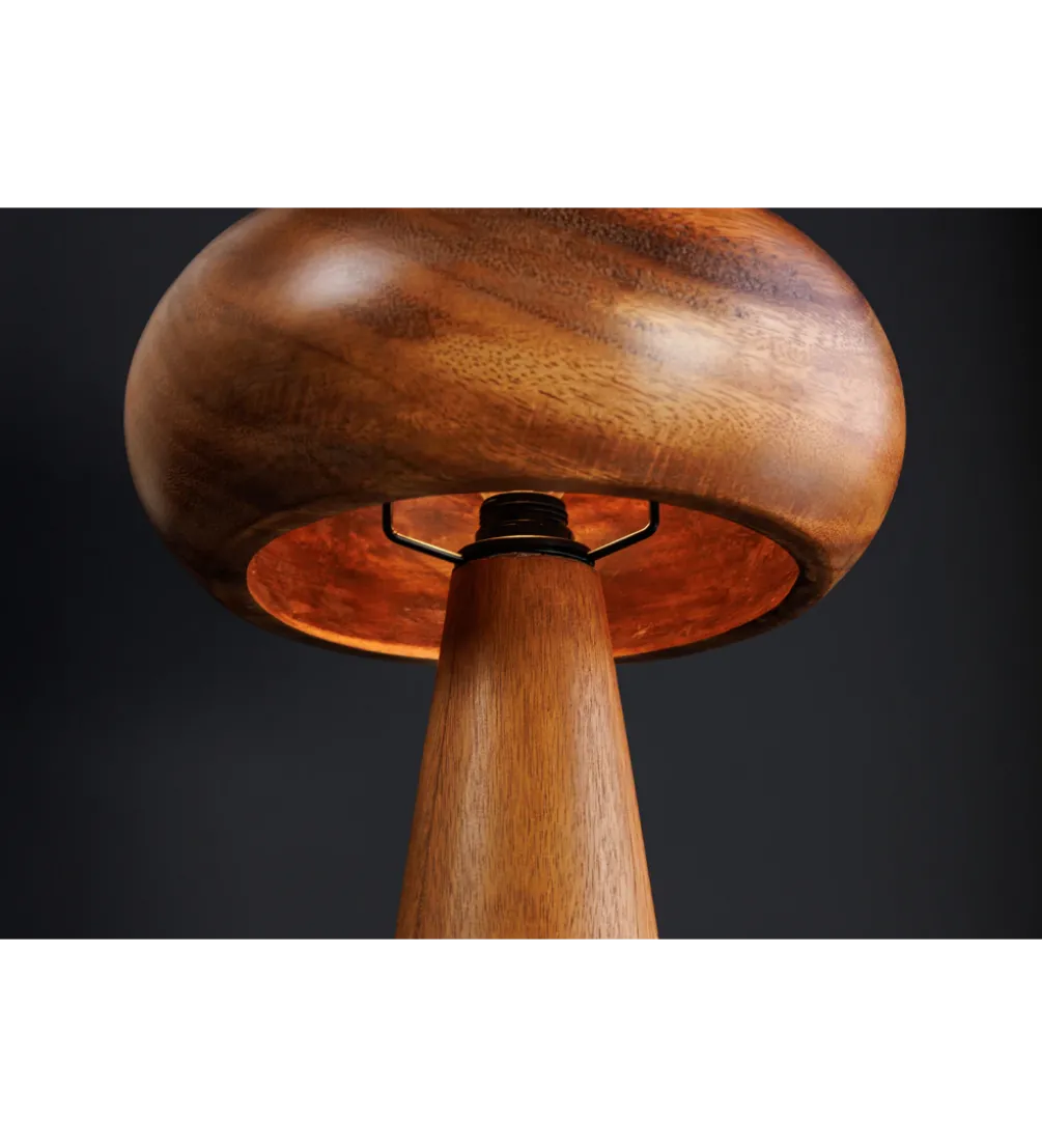 Lampa stołowa ALVA 36 cm drewno akacja