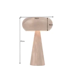 Lampa stołowa ALVA 36 cm drewno akacja