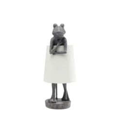 Lampa stołowa Animal Frog 58 cm szaro biała