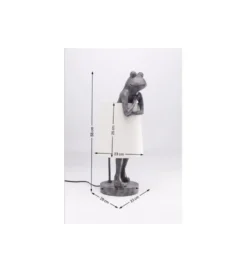 Lampa stołowa Animal Frog 58 cm szaro biała