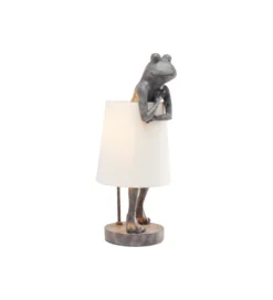 Lampa stołowa Animal Frog 58 cm szaro biała