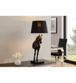 Lampa stołowa Animal Horse 75 cm czarna