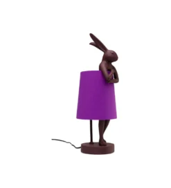 Lampa stołowa Animal Rabbit 50 cm czerwono fioletowa
