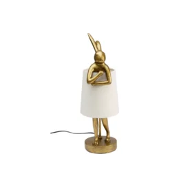 Lampa stołowa Animal Rabbit 50 cm złoto biała