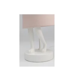 Lampa stołowa Animal Rabbit 50 cm biało różowa