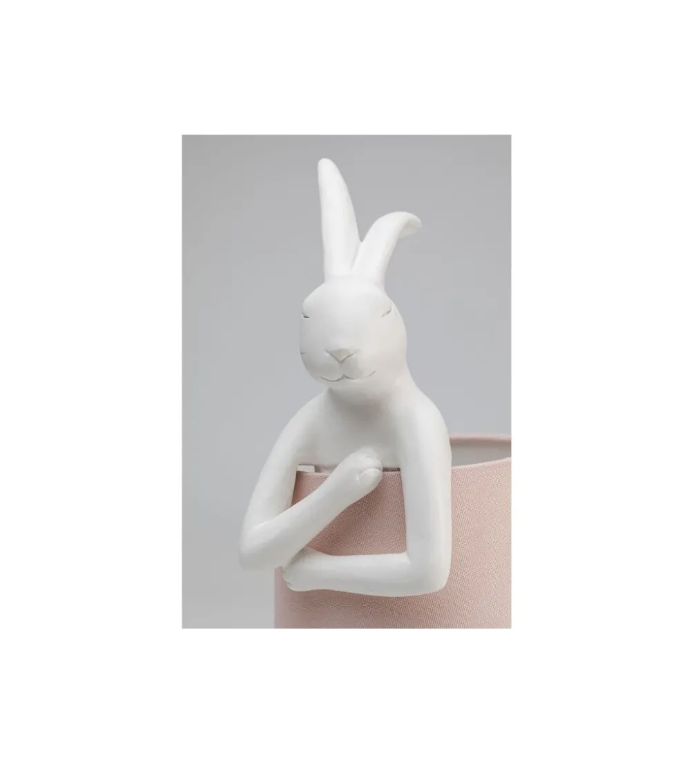 Lampa stołowa Animal Rabbit 50 cm biało różowa