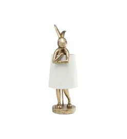 Lampa stołowa Animal Rabbit 68 cm złoto biała