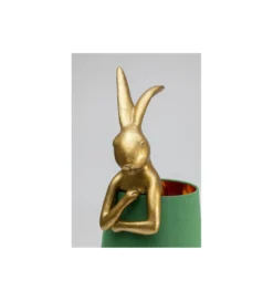 Lampa stołowa Animal Rabbit 68 cm złoto zielona
