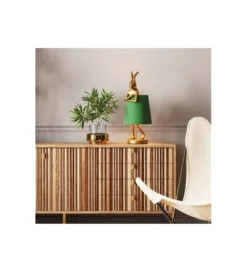 Lampa stołowa Animal Rabbit 68 cm złoto zielona