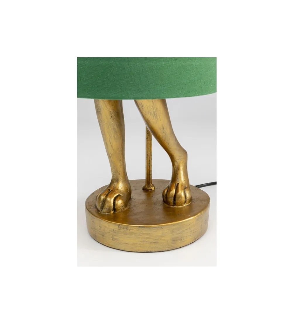 Lampa stołowa Animal Rabbit 68 cm złoto zielona