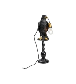 Lampa stołowa ANIMAL SITTING CROW 61 cm czarna
