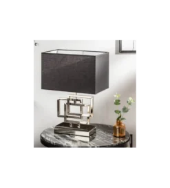Lampa stołowa ARIZONA 56 cm srebrna