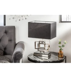 Lampa stołowa ARIZONA 56 cm srebrna