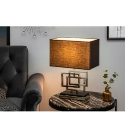 Lampa stołowa ARIZONA 56 cm srebrna