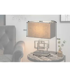 Lampa stołowa ARIZONA 56 cm srebrna