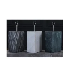 Lampa stołowa BRANDE 55 cm marmur zielona