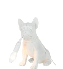 Lampa stołowa Bulldog biała