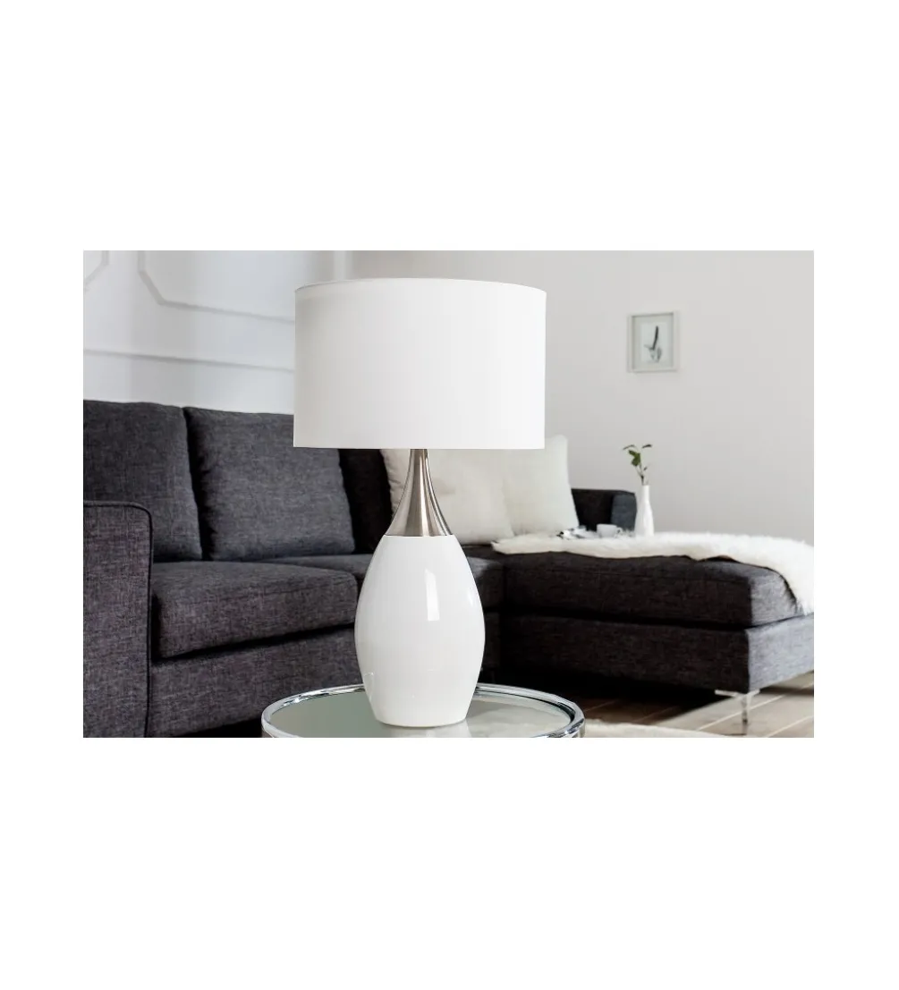 Lampa stołowa Carla 60 cm biała