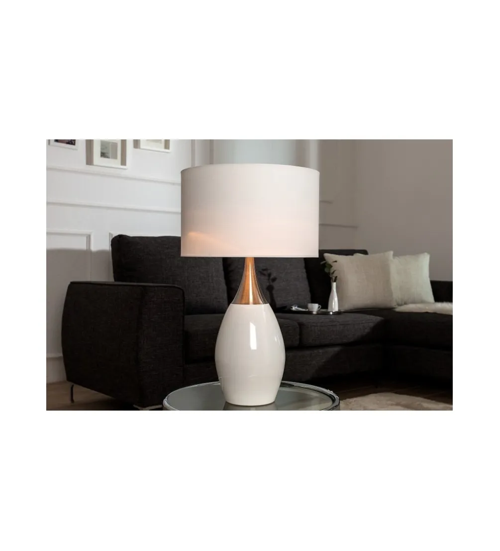 Lampa stołowa Carla 60 cm biała