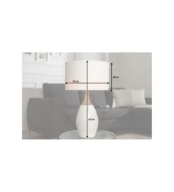 Lampa stołowa Carla 60 cm biała