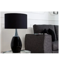 Lampa stołowa Carla 60 cm czarna