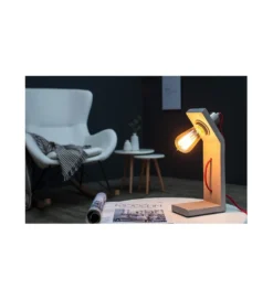 Lampa stołowa Cement Structure 30 cm szara