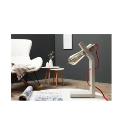 Lampa stołowa Cement Structure 30 cm szara