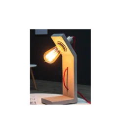 Lampa stołowa Cement Structure 30 cm szara