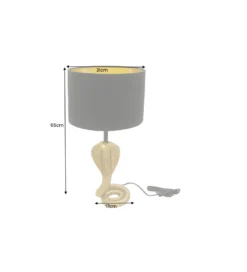 Lampa stołowa COBRA 65 cm czarna złota