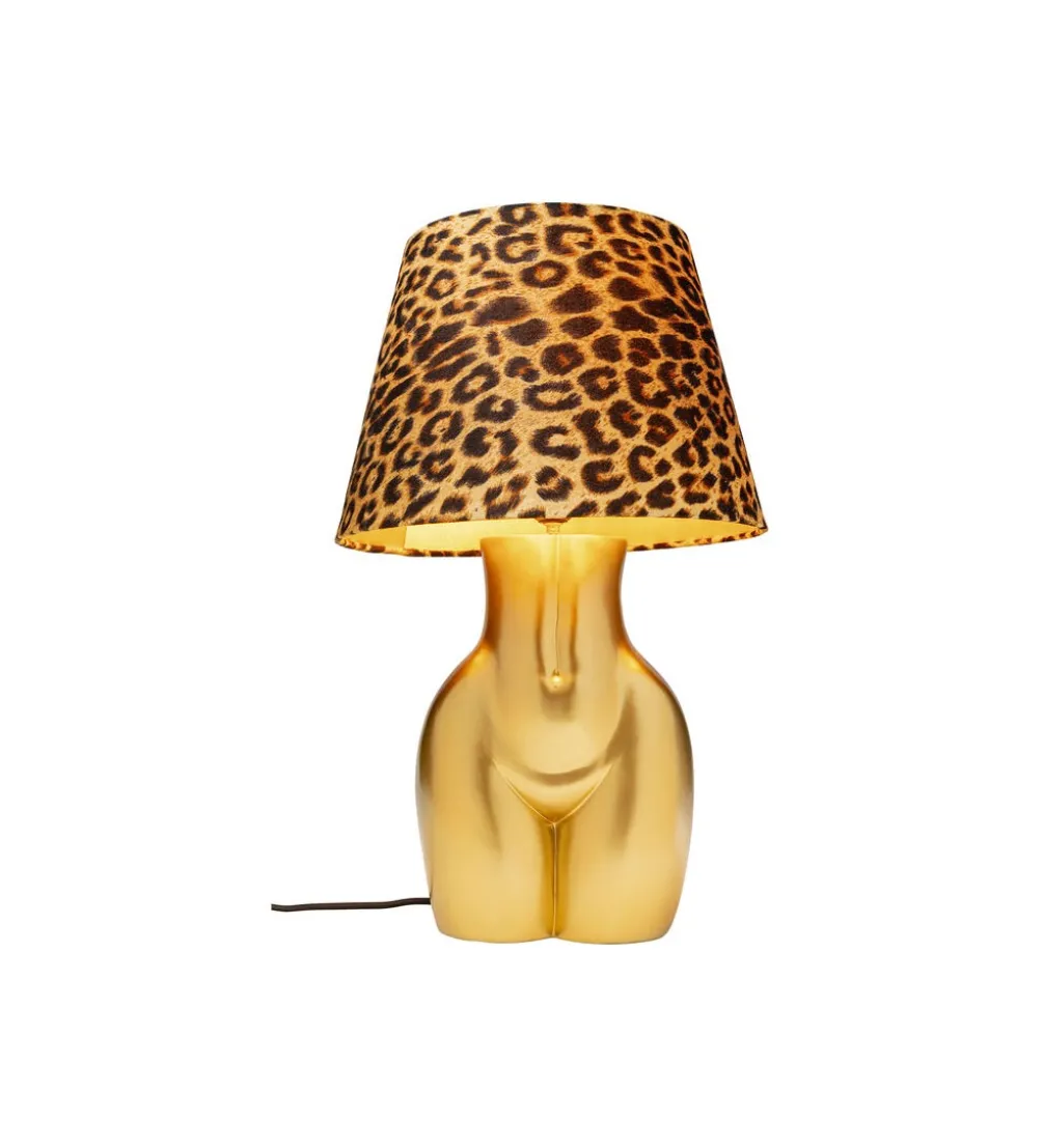 Lampa stołowa DONNA LEO 48 cm złota