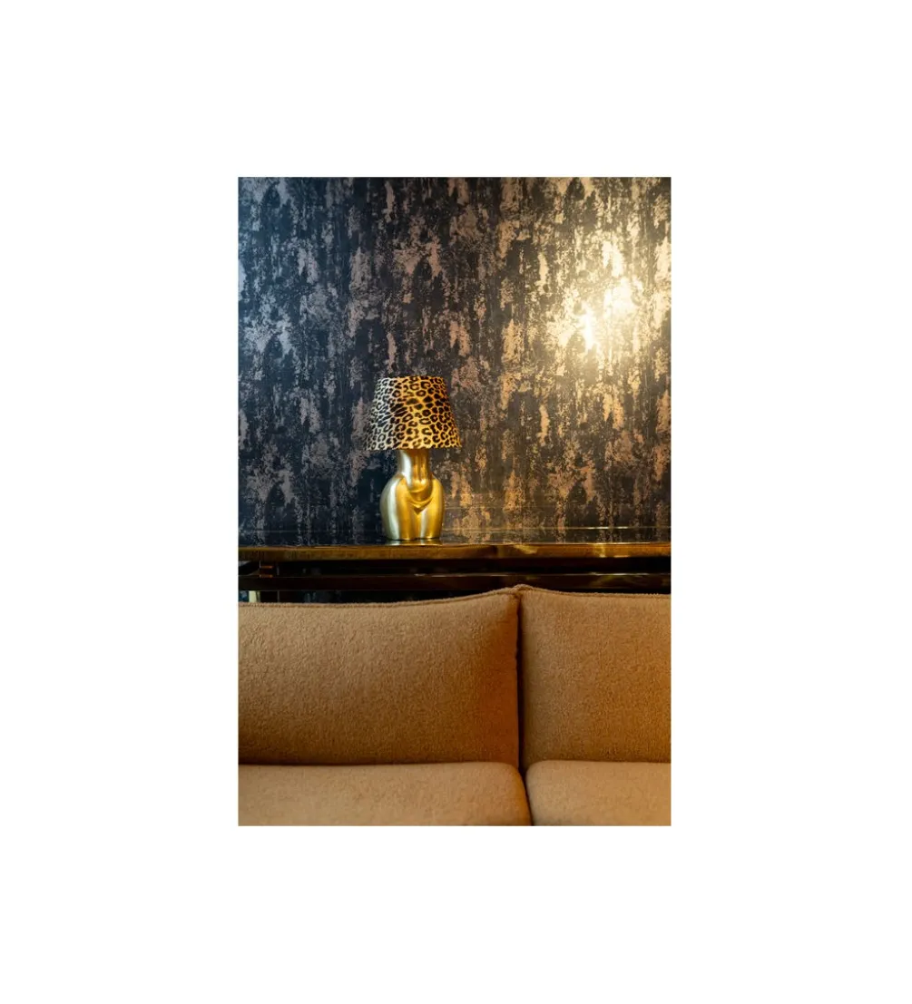 Lampa stołowa DONNA LEO 48 cm złota