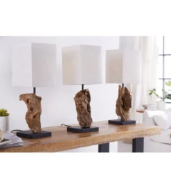 Lampa stołowa Driftwood Hypnotic beżowa