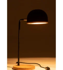 Lampa stołowa EVY 48 cm czarna naturalna