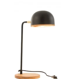 Lampa stołowa EVY 48 cm czarna naturalna
