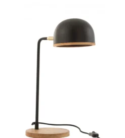 Lampa stołowa EVY 48 cm czarna naturalna