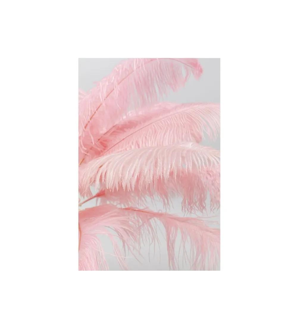 Lampa stołowa FEATHER PALM 60 Cm Pióra różowa