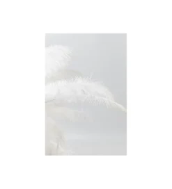 Lampa stołowa FEATHER PALM 60 cm pióra biała