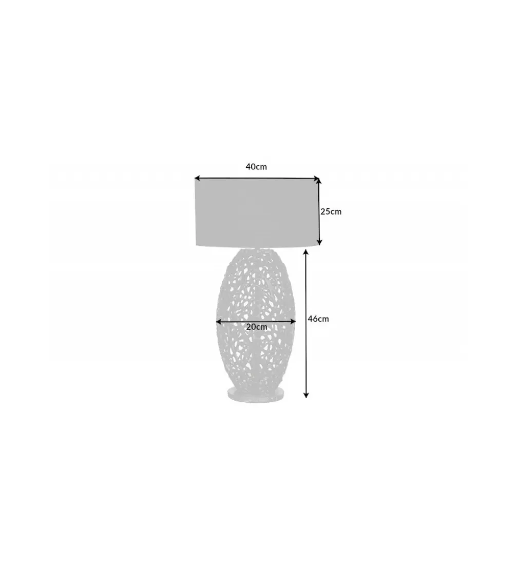 Lampa stołowa FLANK 40 cm czarna