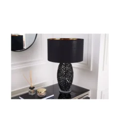 Lampa stołowa FLANK 40 cm czarna