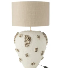 Lampa stołowa JILLY 105 cm terrakota biała