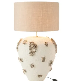 Lampa stołowa JILLY 105 cm terrakota biała