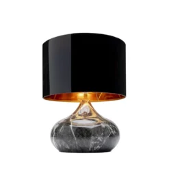 Lampa stołowa MAMO DELUXE 37 cm szara