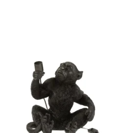 Lampa stołowa MAŁPKA 33 cm czarna