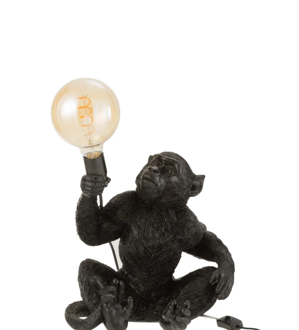 Lampa stołowa MAŁPKA 33 cm czarna