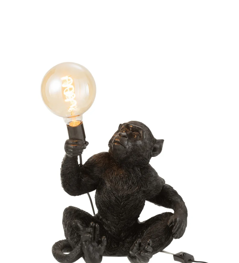 Lampa stołowa MAŁPKA 33 cm czarna