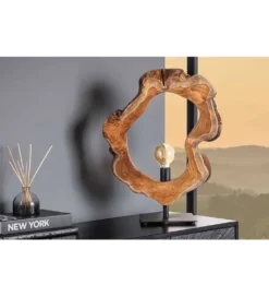 Lampa stołowa MIKO 55 cm drewno teak