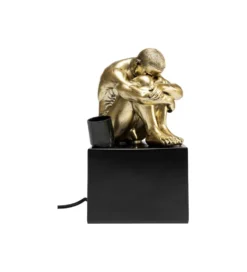 Lampa stołowa NUDE MAN HUG 29 cm złota