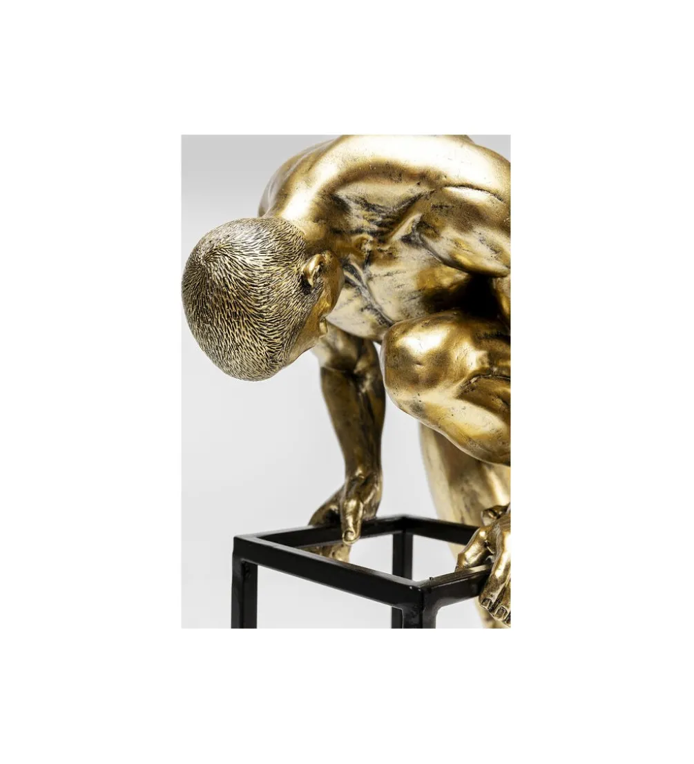 Lampa stołowa NUDE MAN STRECHING 39 cm złota
